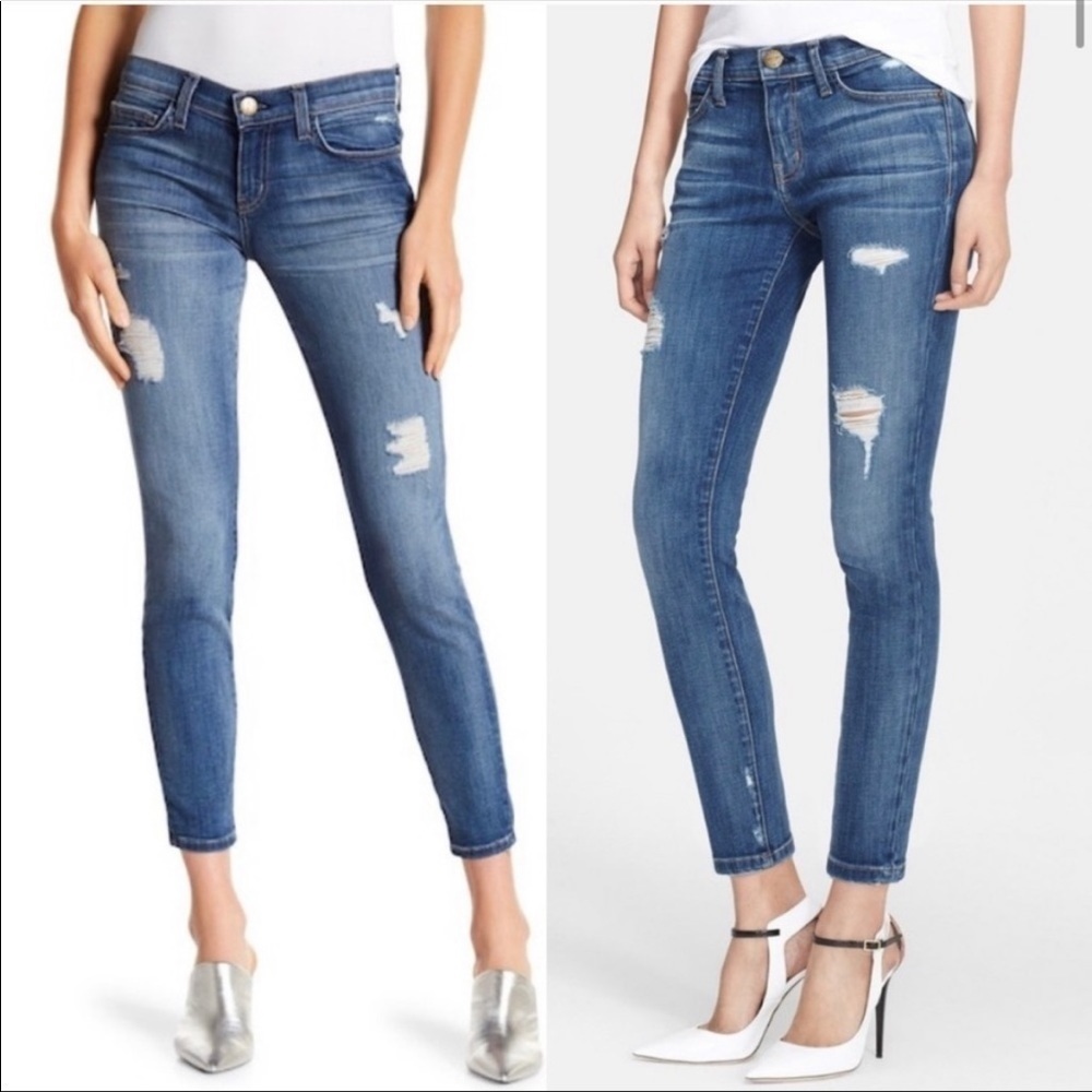 Current/Elliott the stiletto Niagra destroy jeans sz 24